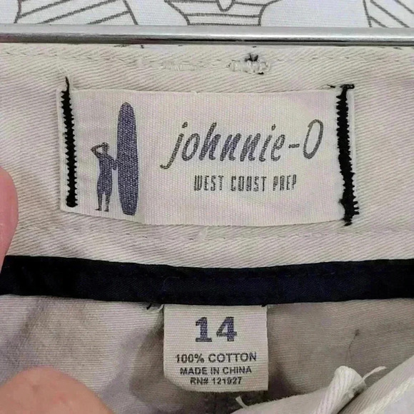 johnnie-O Women 100% Cotton West Coast Prep Beige Pants Size 14 - Picture 3 of 6